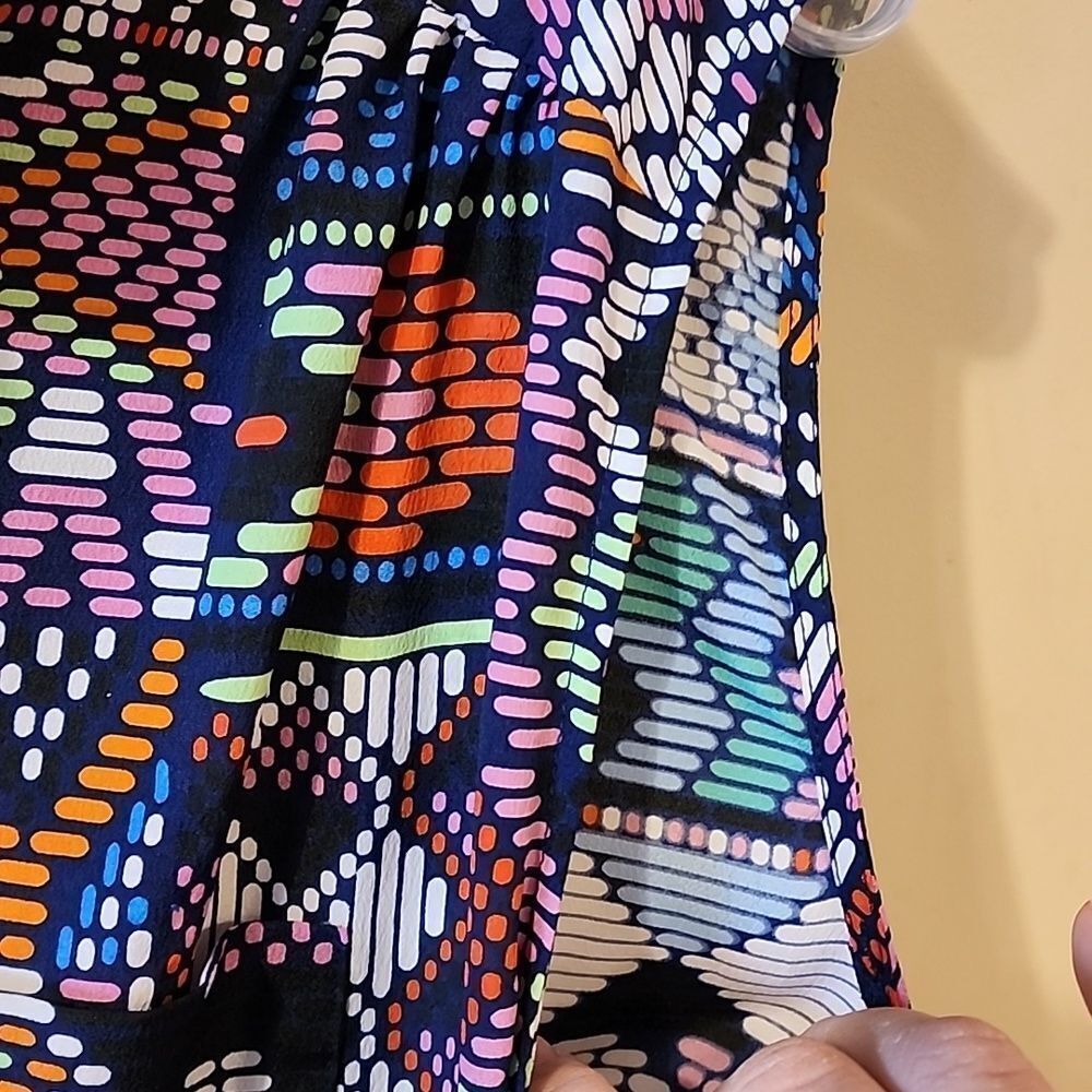 Mara Hoffman Multicolor Geometric Pattern Sleevel… - image 3